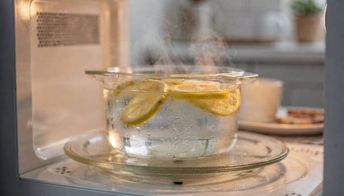 Esse truque com um simples limão limpa o micro-ondas em cinco minutos