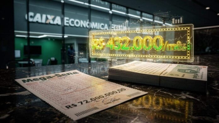 Mega-Sena acumulada pode render mais de 400 mil reais por mês na poupança